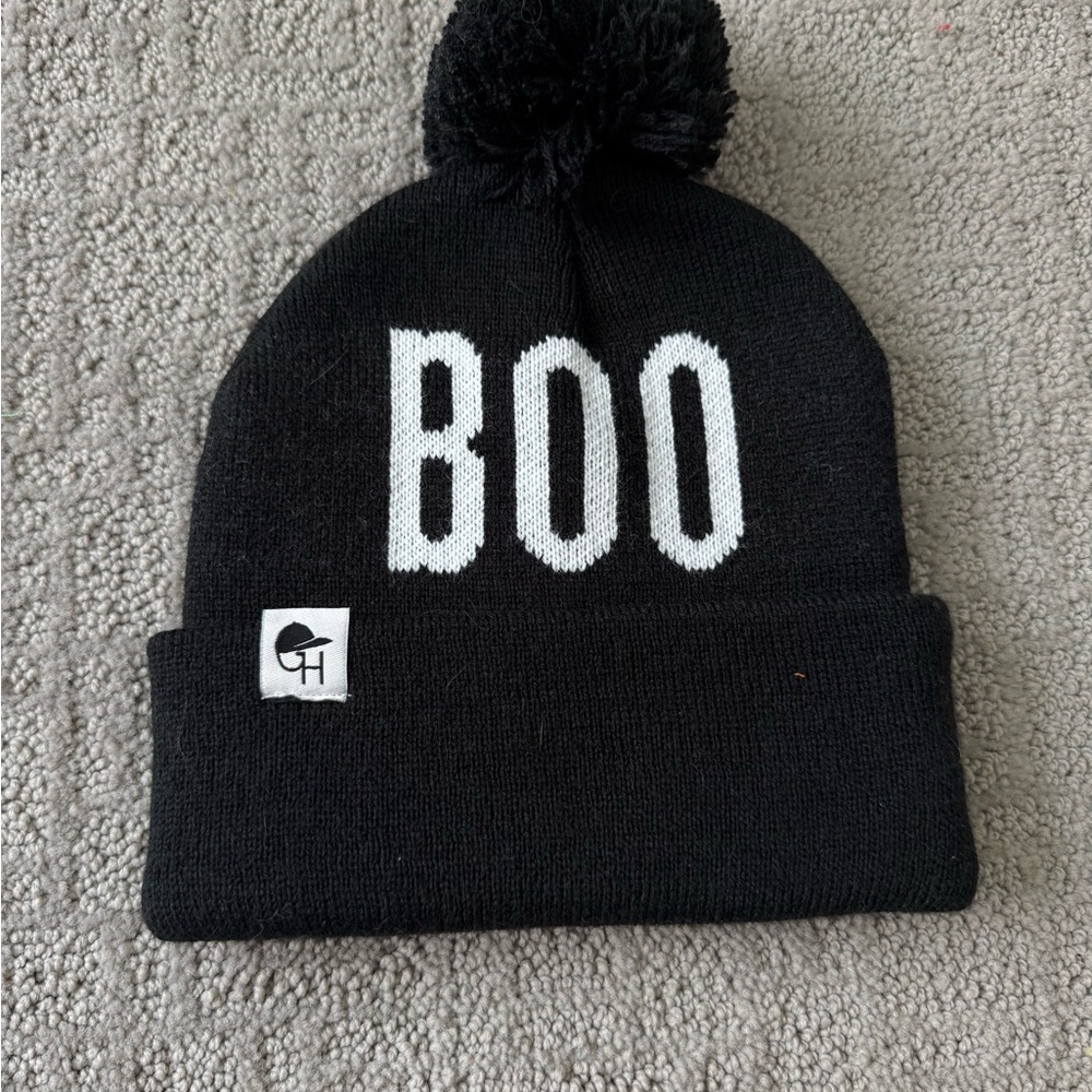 Black 'Boo' Kids Beanie